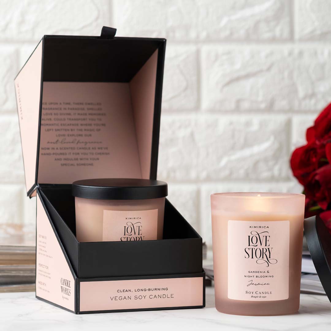 Love Story Scented Soy Candle 210gm