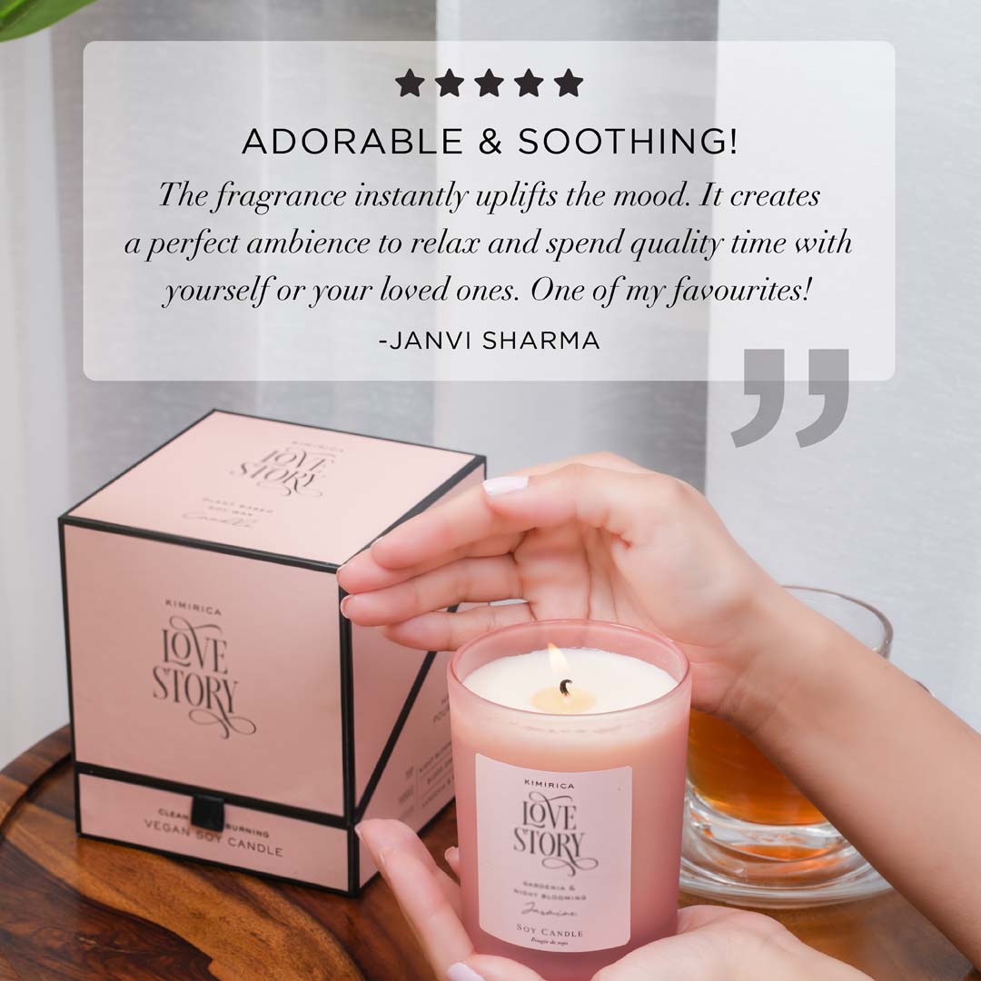 Love Story Scented Soy Candle 210gm